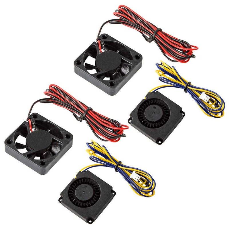 Sovol Ender 3 Original 4010 Fans 40x40x10MM DC 24V Extruder Hot End Fan x 2 and DC 24V Turbo Fan x 2 for Ender 3 3D Printer - Image 1
